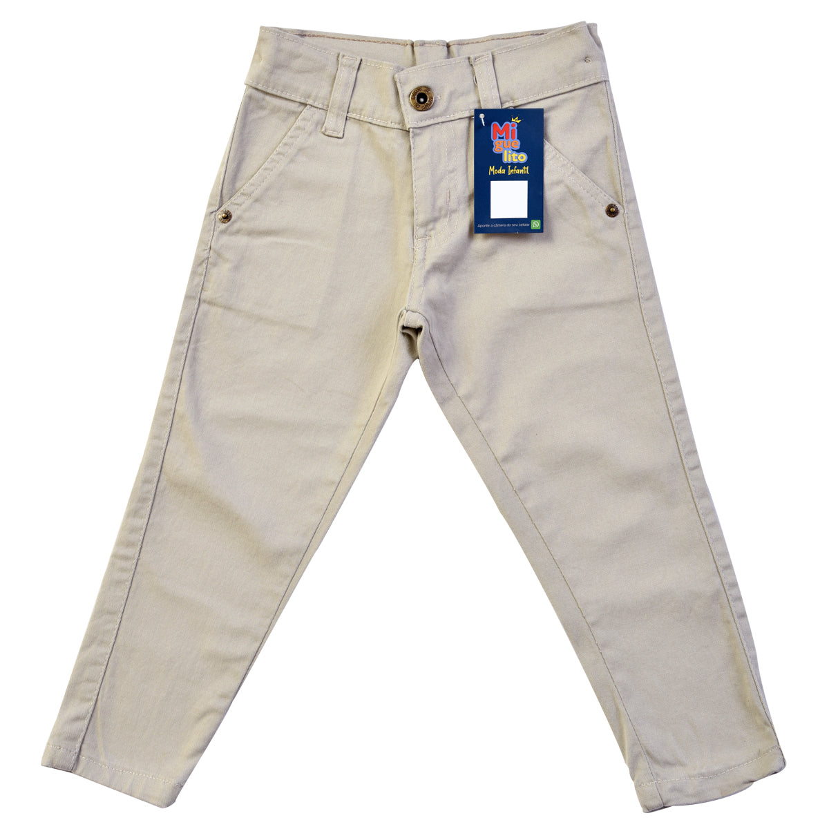 Calça Sarja  Infantil Bolso Faca  Várias Cores P ao 16 anos (Atacado)