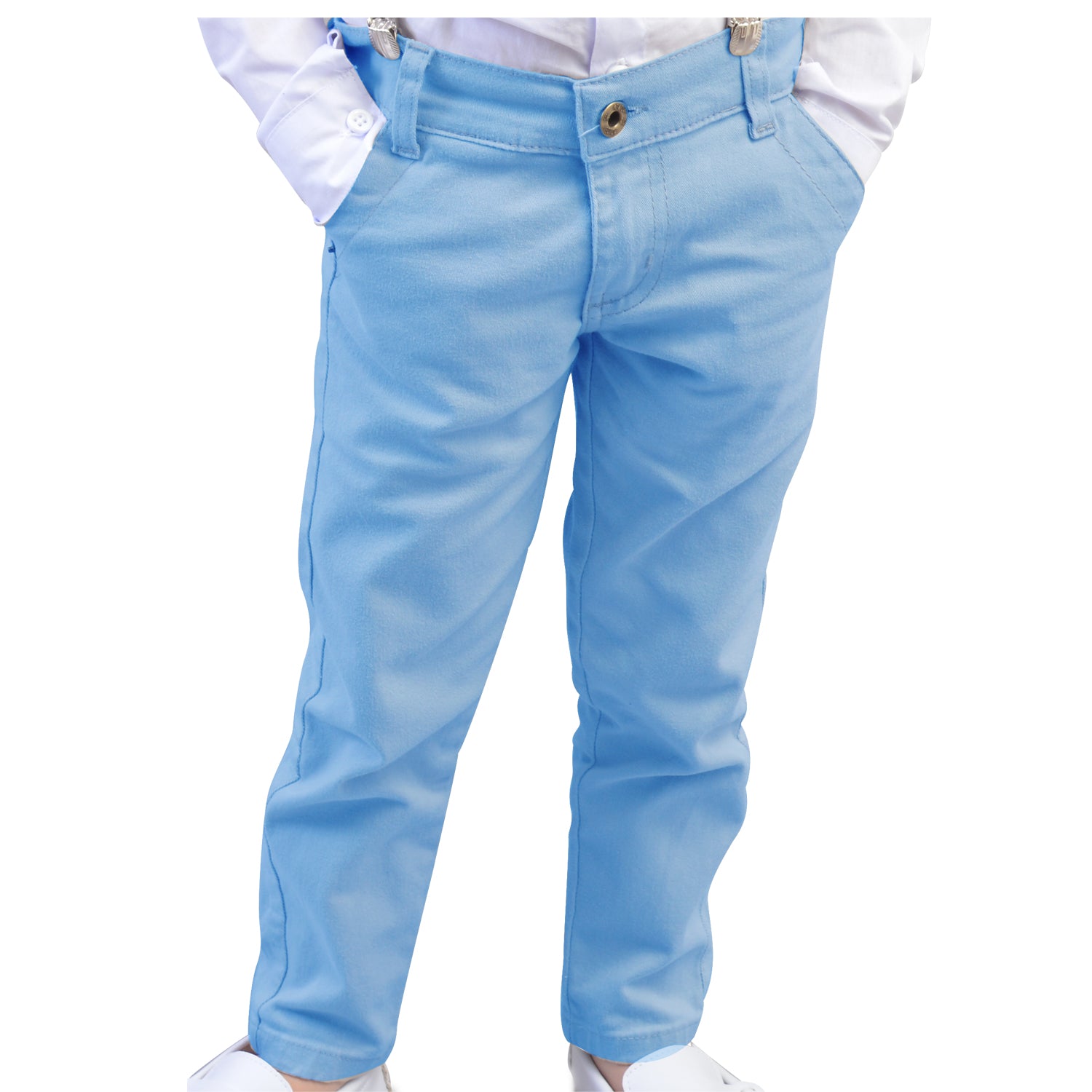 Conjunto Com Suspensório e Camisa Manga Longa Preta