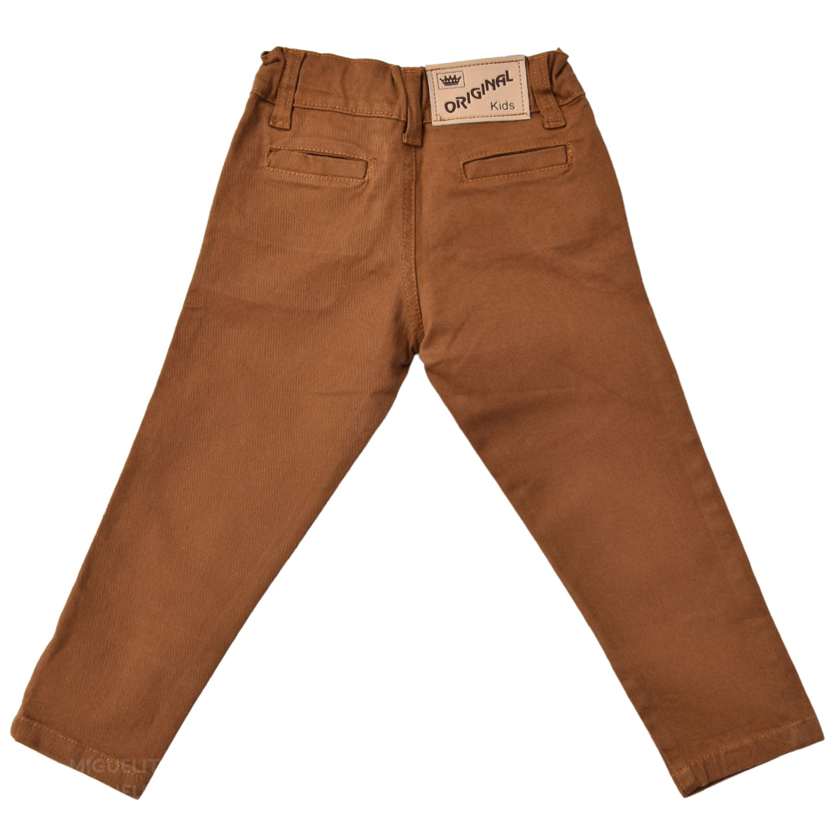 Conjunto Pajem Infantil Social: Camisa Preta Manga Longa e Calça Caramelo com Suspensório