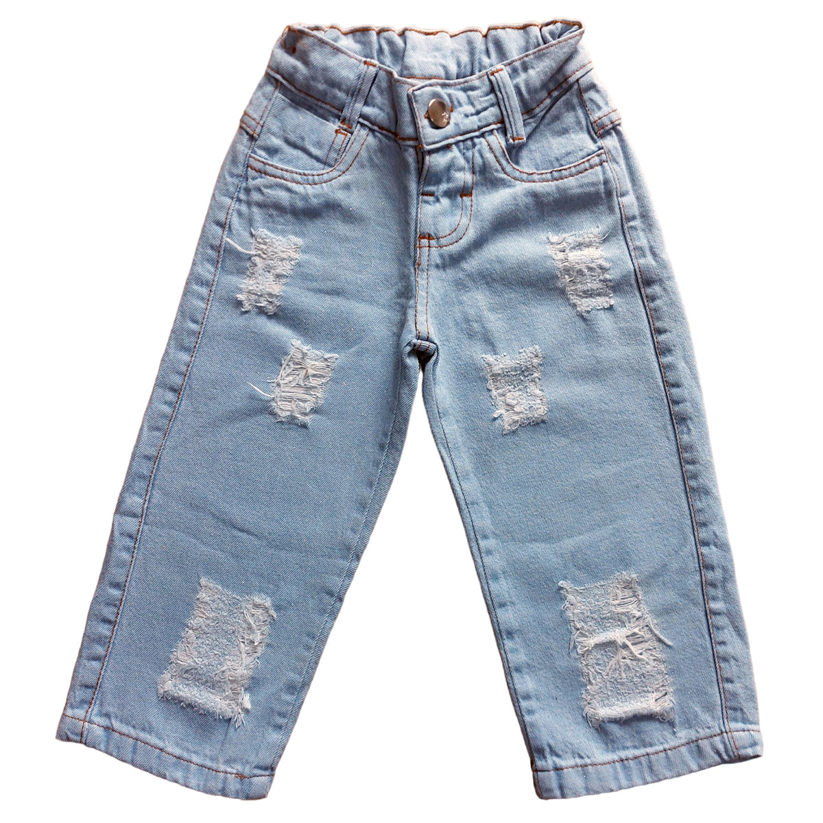Calça Infantil Wid Leg Jeans Feminina Envio Já (Atacado)