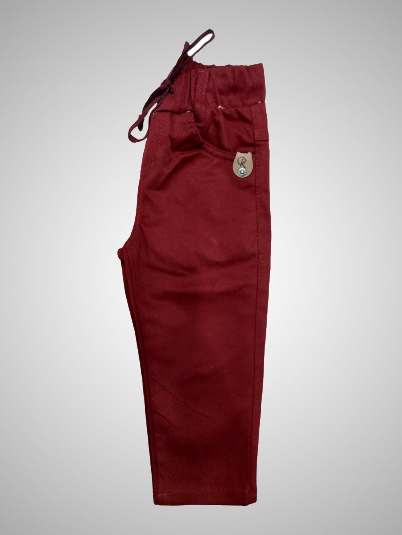 Calça de Sarja Infantil Masculina com Cordão e Elástico - Tamanho 1 ao 10 - Envio Já