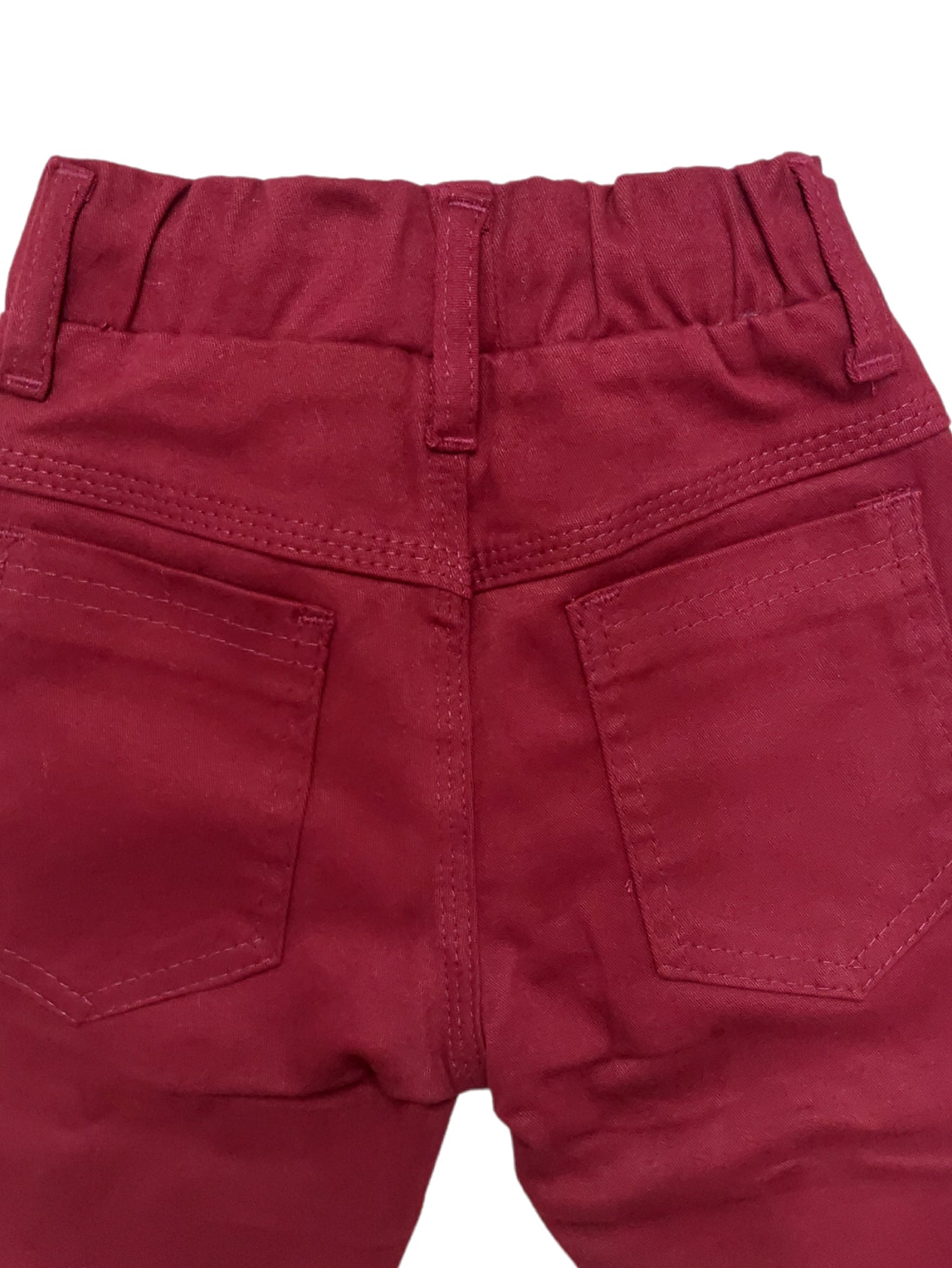 Calça de Sarja Infantil Masculina com Cordão e Elástico - Tamanho 1 ao 10 - Envio Já