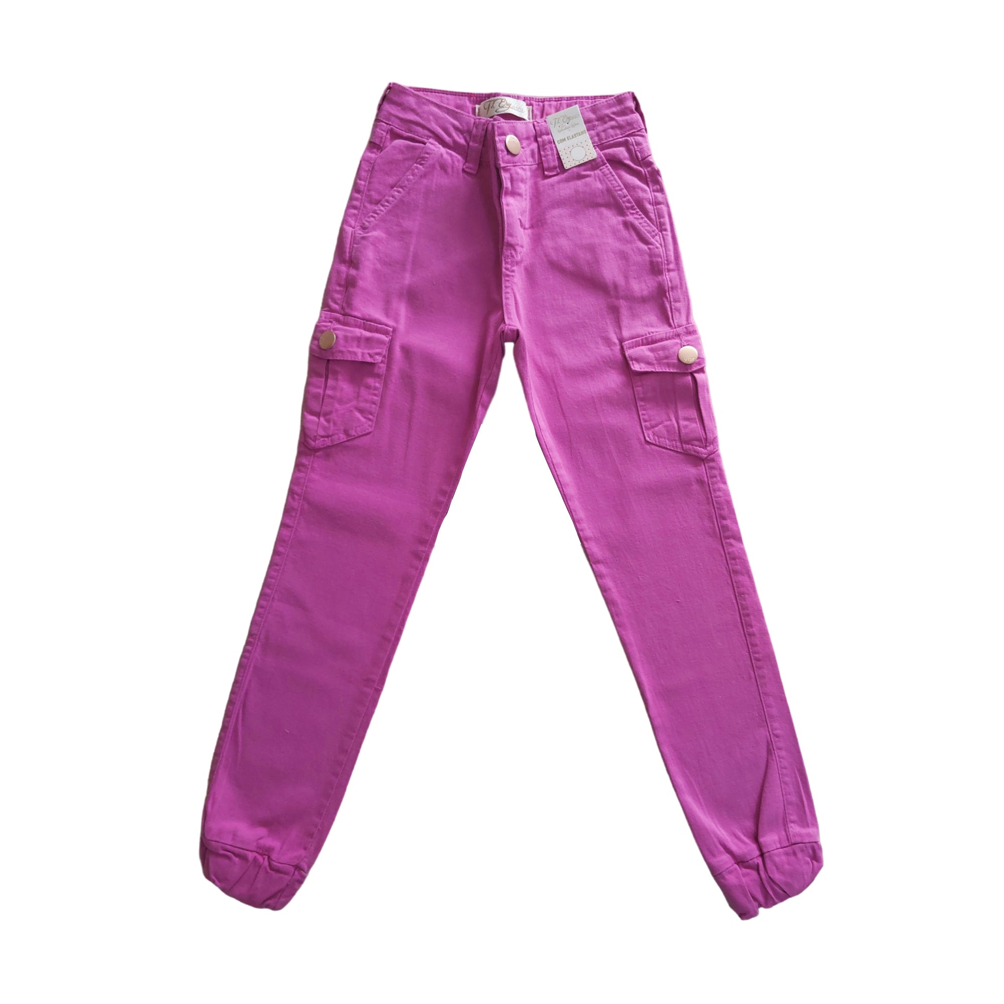Calça Cargo Feminina Moda Juvenil Bolsos Prático Garota Teen Aventura & Estilo 10 ao 16 Anos