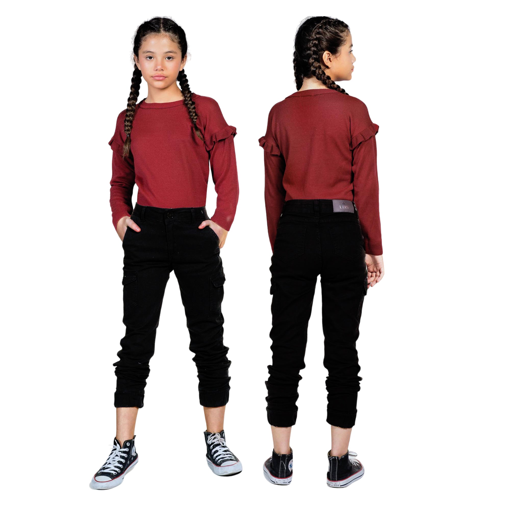 Calça Cargo Feminina Moda Juvenil Bolsos Prático Garota Teen Aventura & Estilo 10 ao 16 Anos