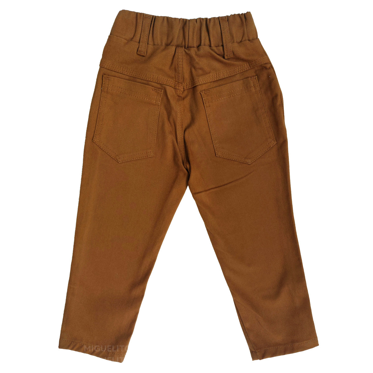 Calça de Sarja Infantil Masculina com Cordão e Elástico - Tamanho 1 ao 10 - Envio Já