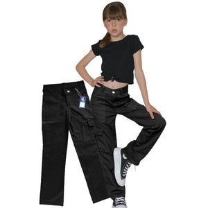 Calça Cargo Feminina Moda Juvenil Bolsos Prático Garota Teen Aventura & Estilo (Atacado)