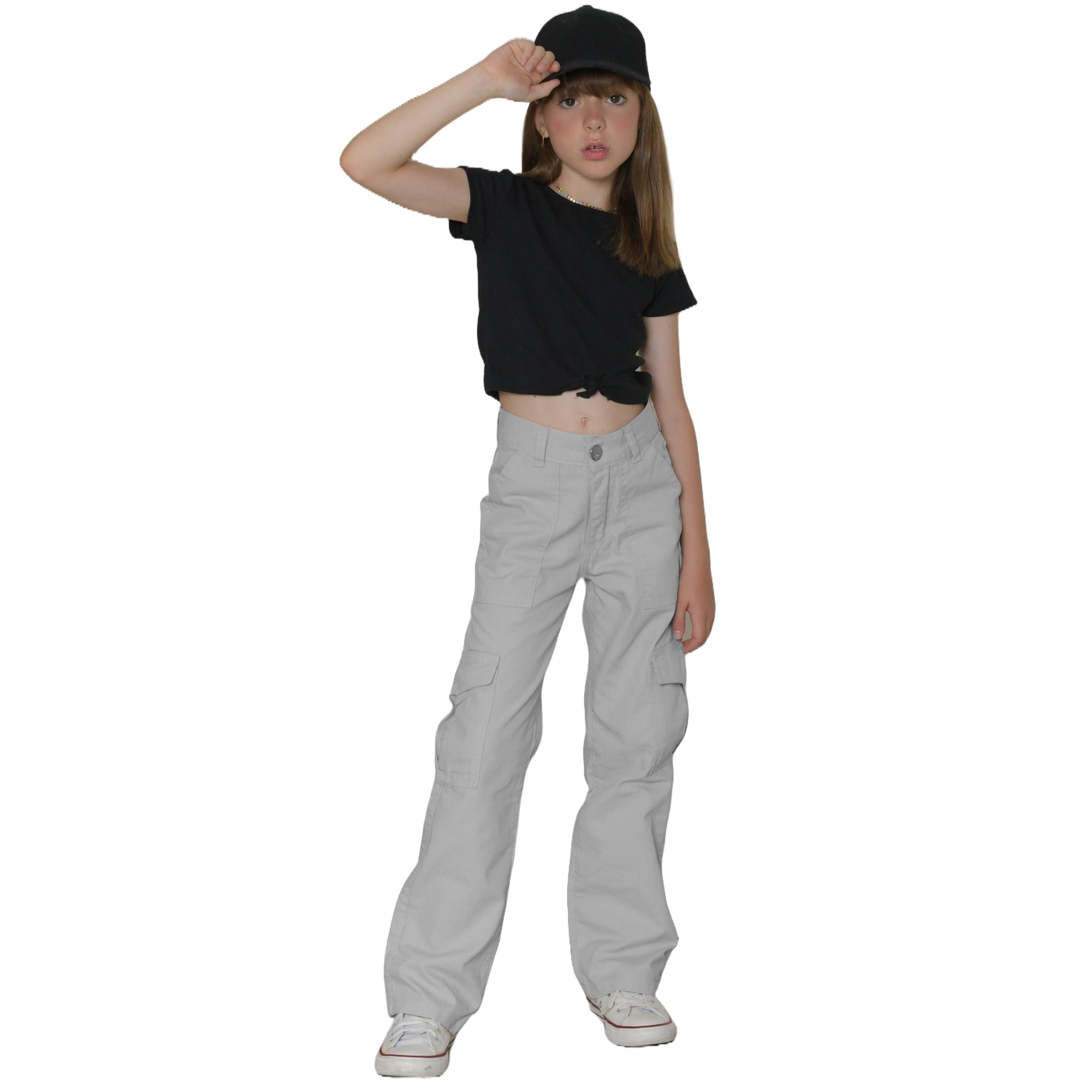 Calça Cargo Sarja Infantil Menina Garota Moderninhas Conrfot (Atacado)
