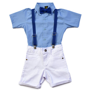 Conjunto Social Bebê Menino Batizado Infantil kit 4 peças (Atacado)