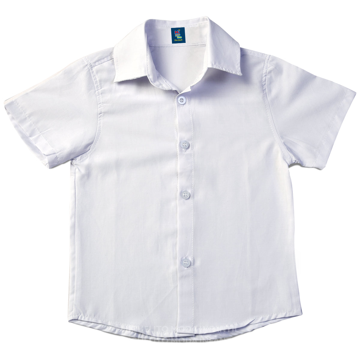 Camisa Social infantil Manga Curta Batizado Varias cores P ao 8 anos (Atacado)