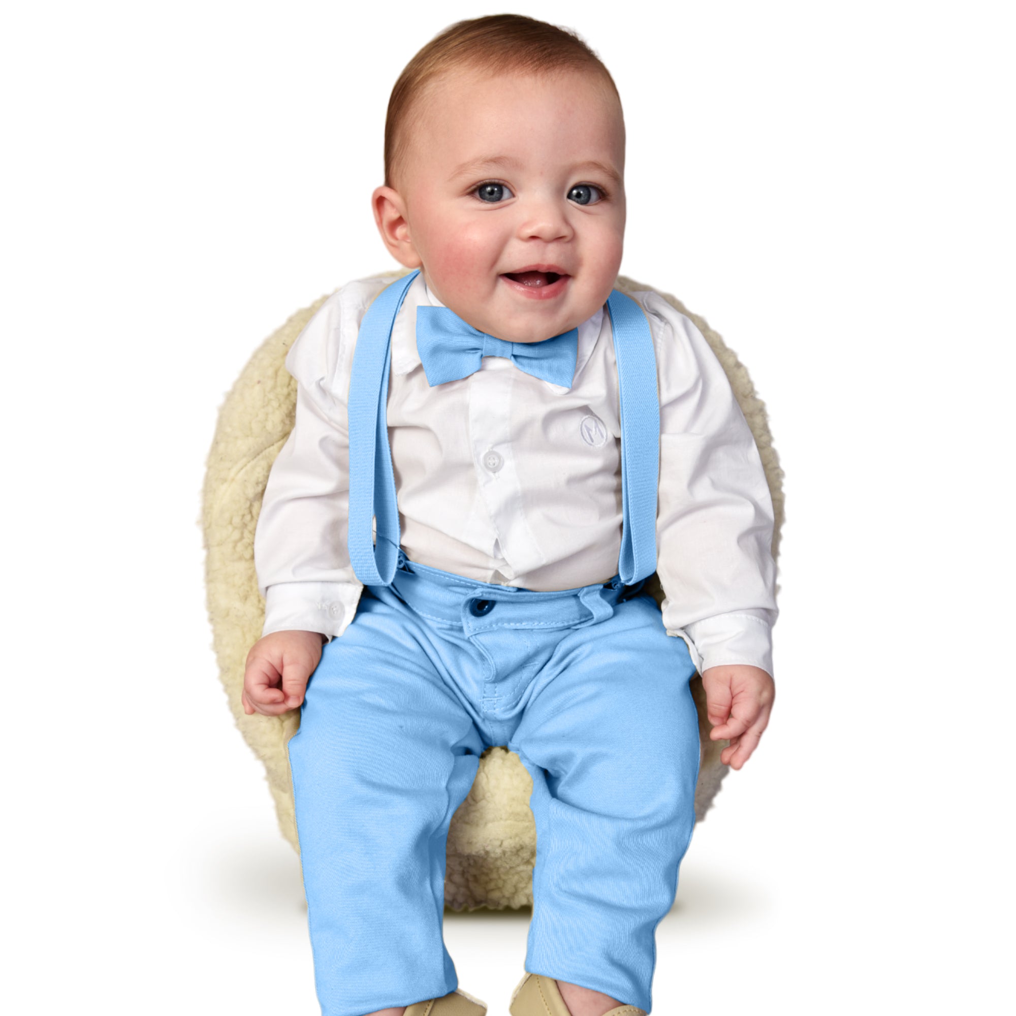 Conjunto Formatura Azul Bebê Manga Longa Infantil e Juvenil P ao 16 anos (Atacado)