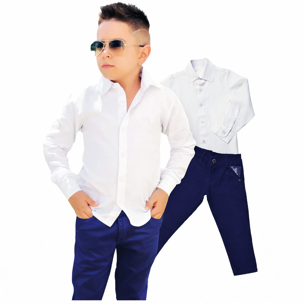 Calça e Camisa Esporte Fino Varias Cores 1 ao 16 anos