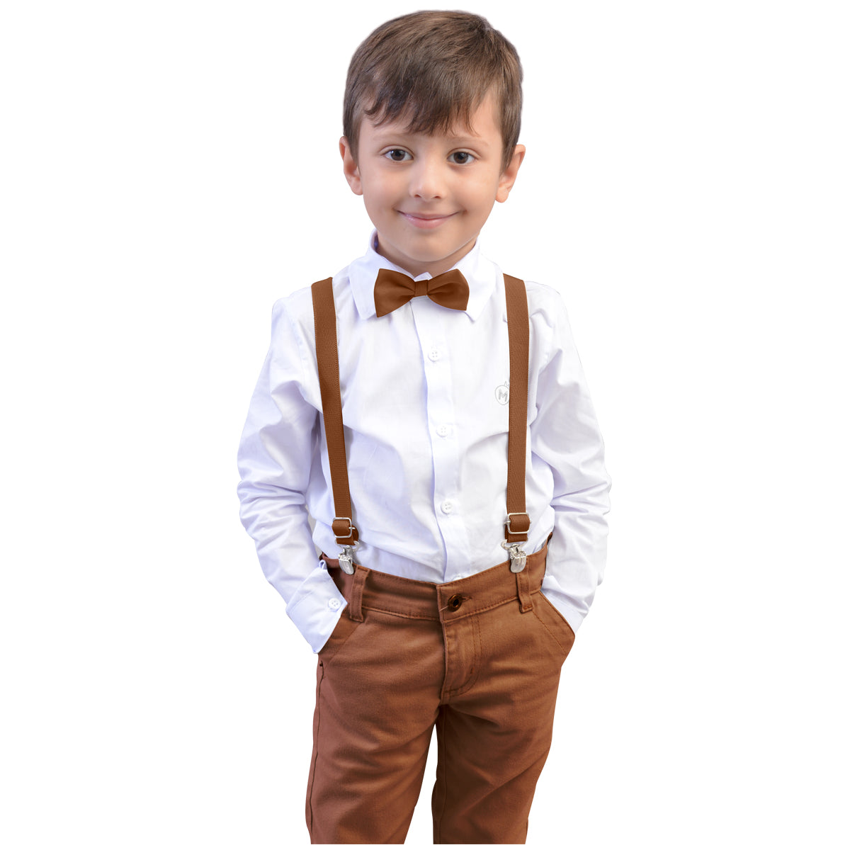 Conjunto Social Manga Longa Pajem Tons Terrosos P ao 16 Anos (Atacado)