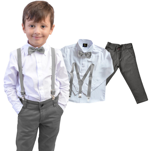 Conjunto Social 4 peças Chumbo 1 ao 16 anos (Atacado)
