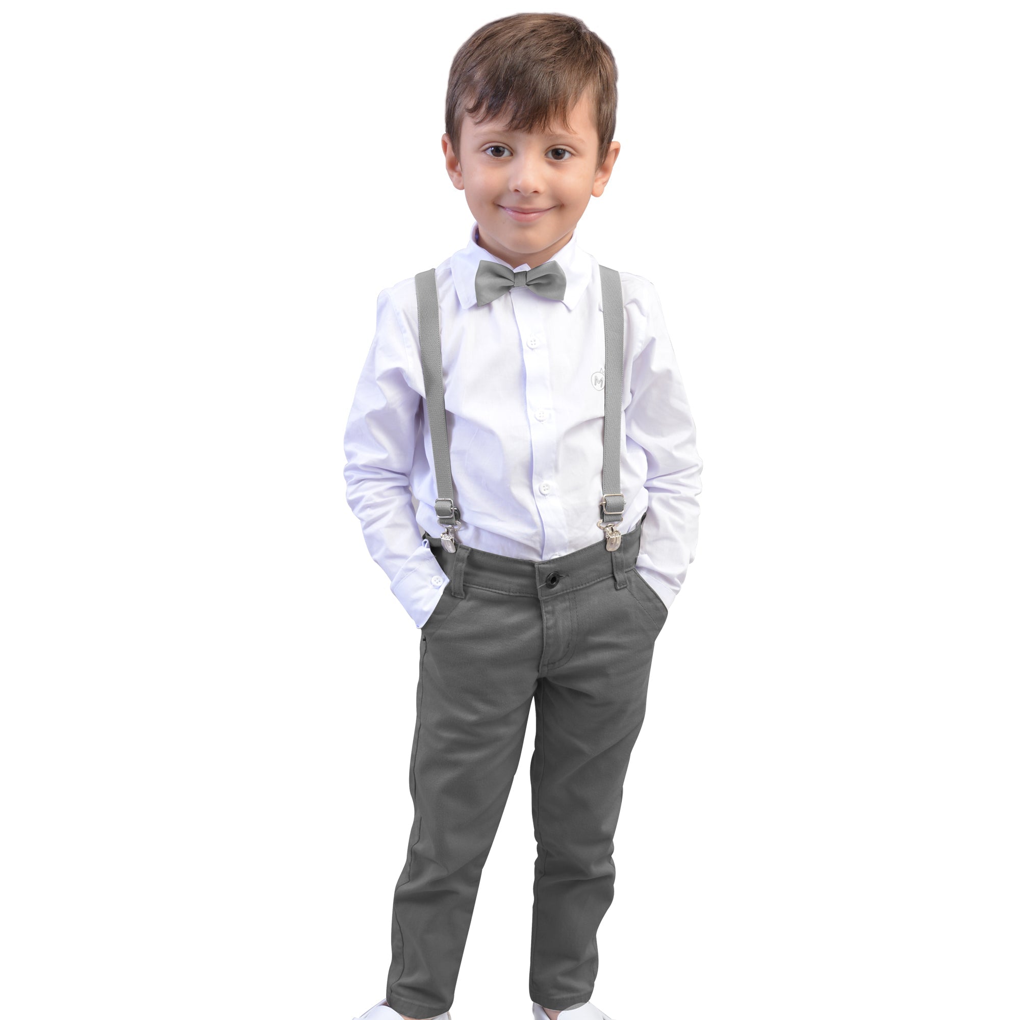 Roupa Batizado Casamento Chumbo - Kit com 4 peças 1 ao 16 anos (Atacado)