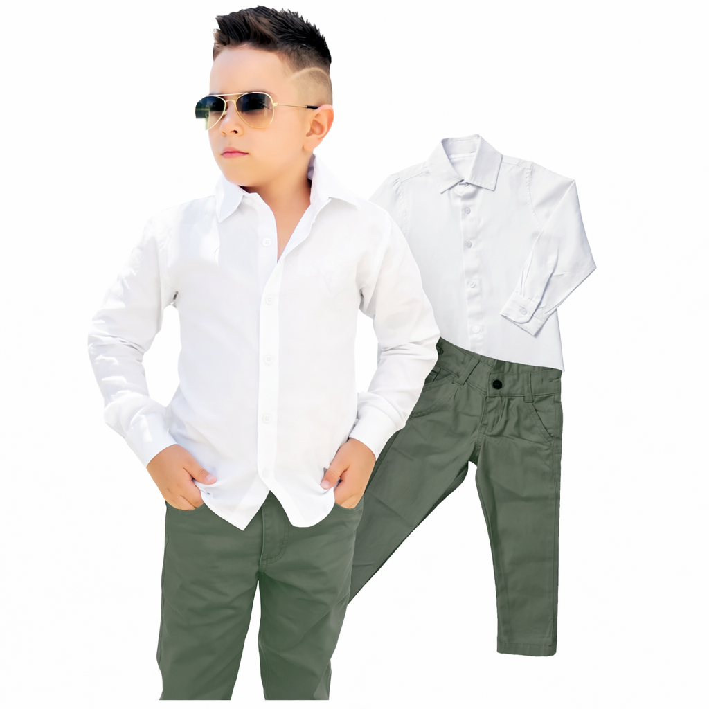 Calça e Camisa Esporte Fino Varias Cores 1 ao 16 anos