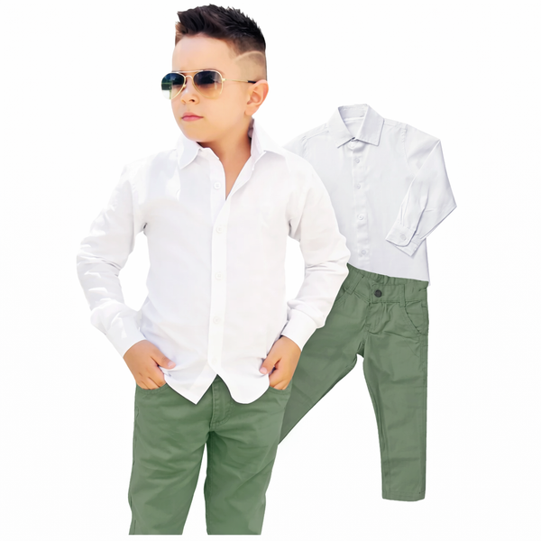 Calça e Camisa Esporte Fino Varias Cores 1 ao 16 anos