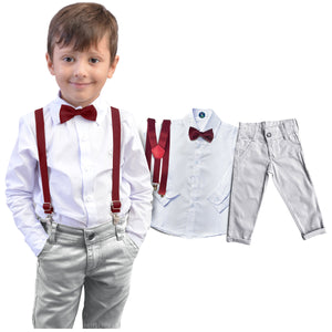 Conjunto Social Formatura Menino Pajem Promoção com Suspensório Novo (Atacado)