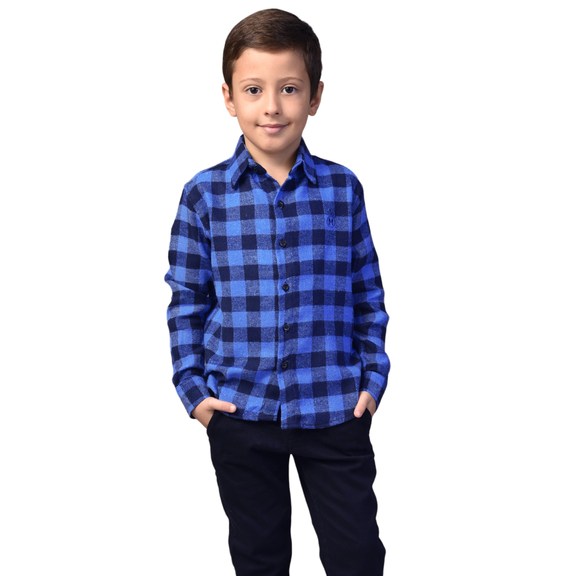 Conjunto Infantil Camisa Xadrez e Calça Jeans Preta pronta entrega