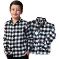 Camisa Xadrez Flanelada Masculina Azul Bebê- Infantil Tam. 1 ao 8