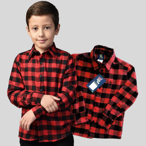 Camisa Xadrez Flanelada Masculina - Infantil Tam. 1 ao 10 anos