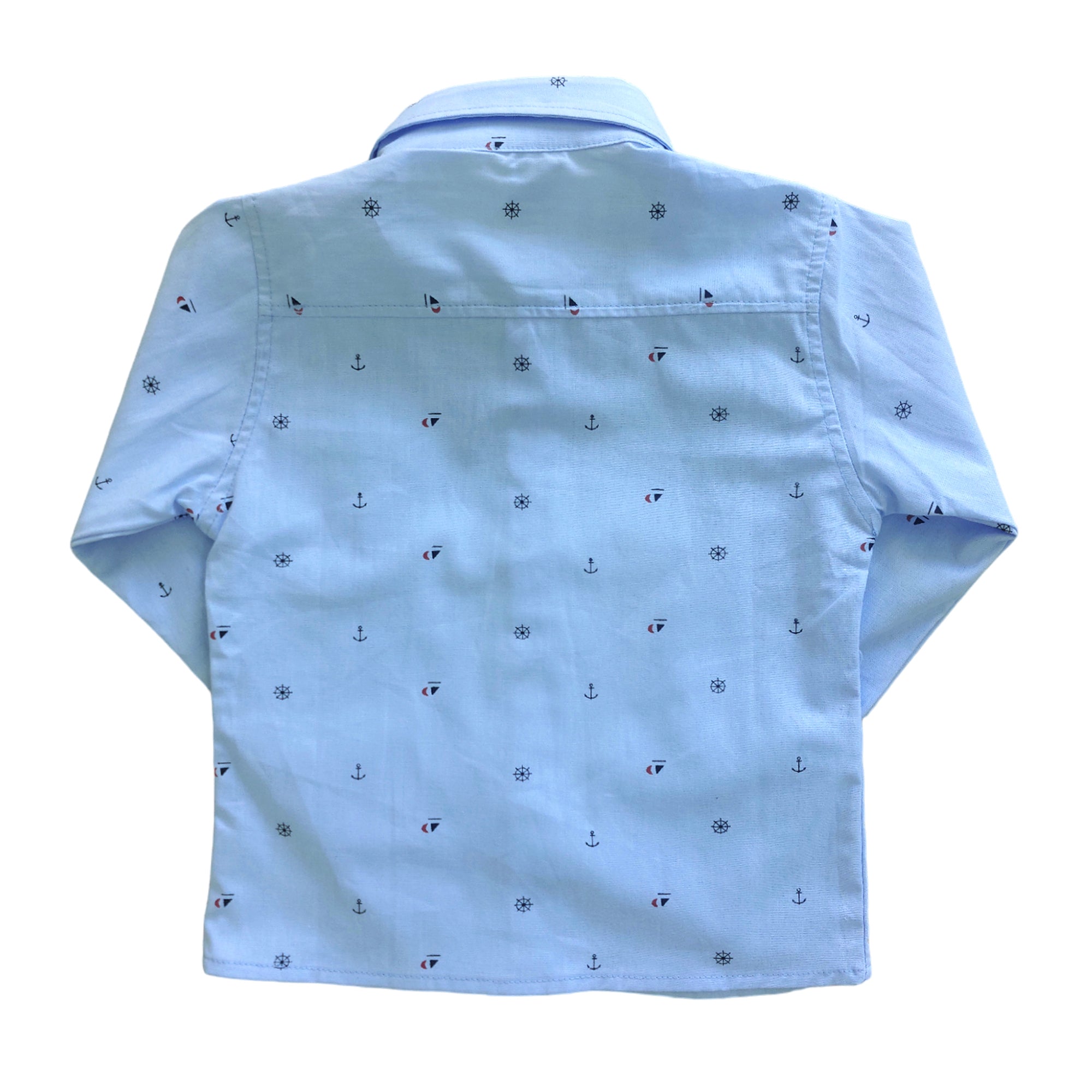Camisa Masculina Sofisticada Âncora  2 ao 10 anos