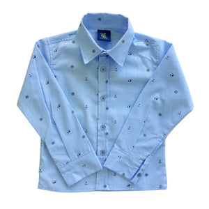 Camisa Sofisticada de Ãncora Masculina 2 ao 10 anos (Atacado)