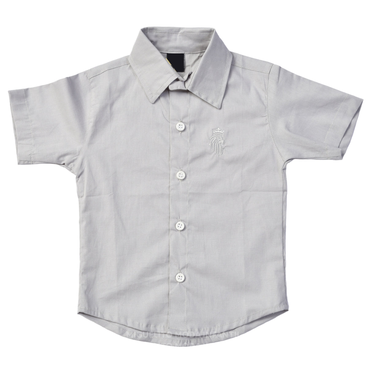 Camisa Social infantil Manga Curta Batizado Varias cores P ao 8 anos (Atacado)