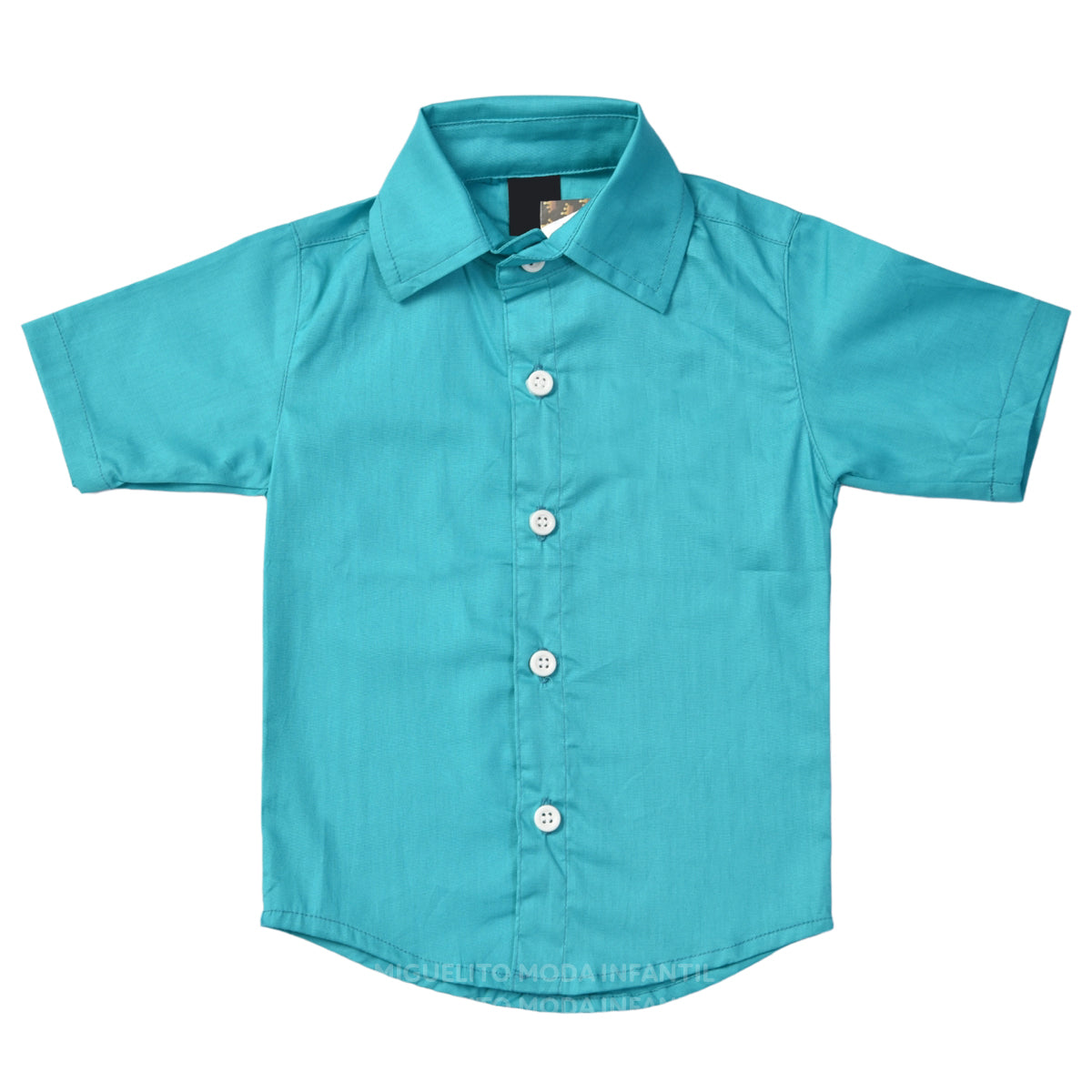 Camisa Social infantil Manga Curta Batizado Varias cores P ao 8 anos (Atacado)