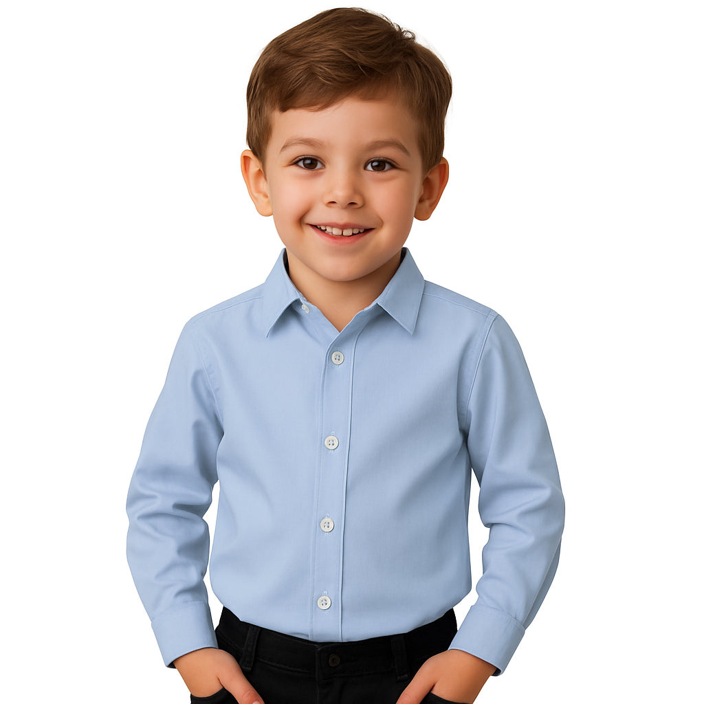 Camisa Infantil Social Manga Longa Batizado Casamento P ao 8 anos (Atacado)