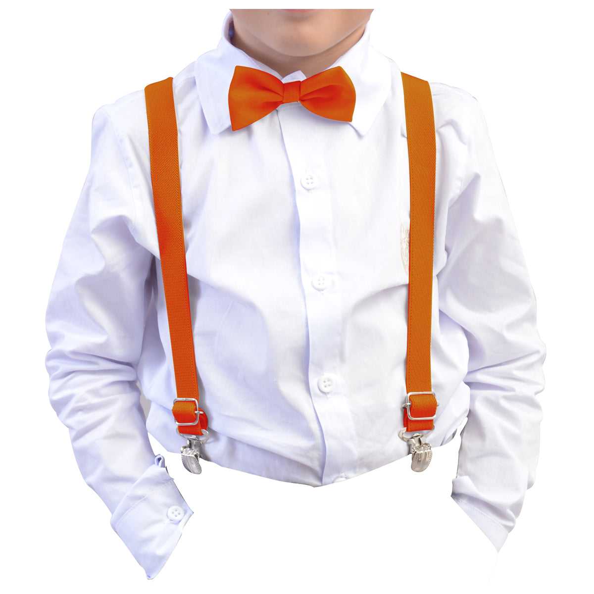 Kit Camisa Manga Longa Branca e Kit Suspensório e Gravata Infantil Diversas cores (Atacado)