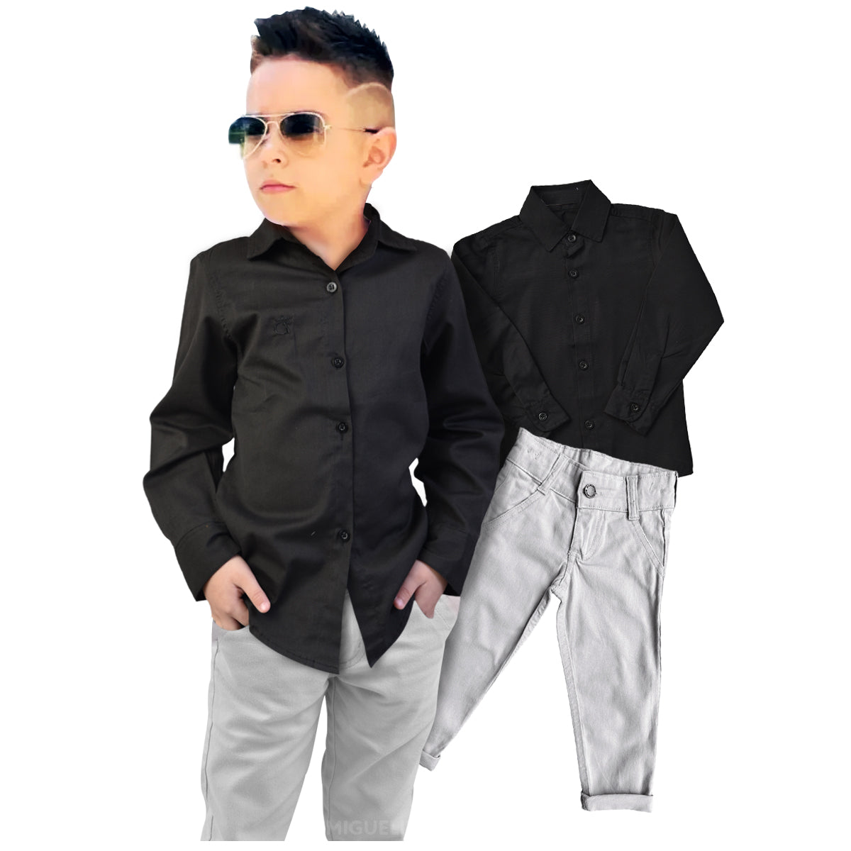 Calça e Camisa Manga longa  Várias Cores P ao 16 anos (Atacado)