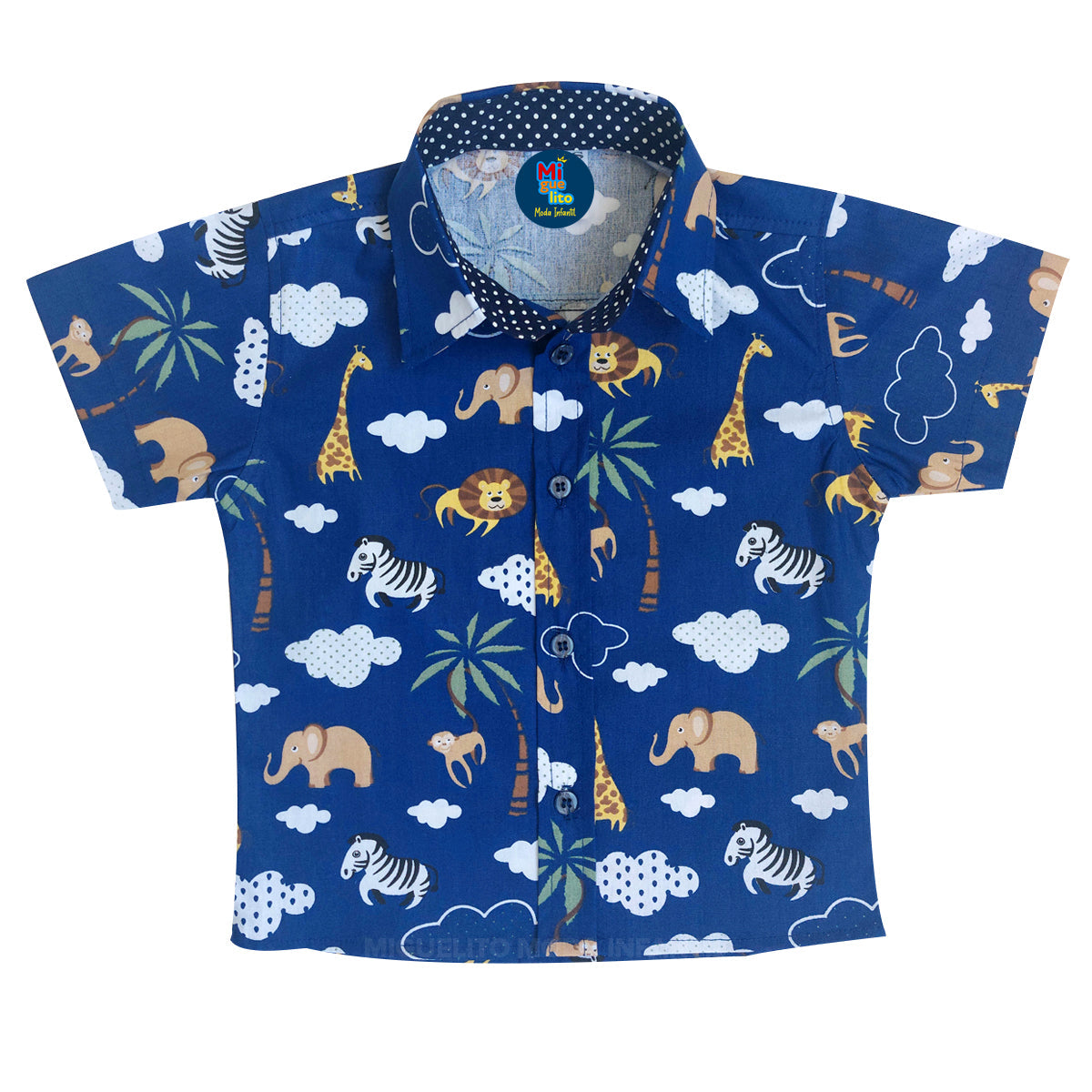 Conjunto Social Safari Infantil Menino Festa Aniversário - Azul (Atacado)