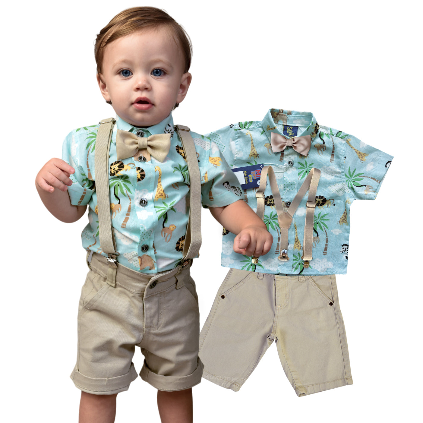 Roupa Festa Infantil Safari Arca De Noé Bege Rei Leão Bebê (Atacado)