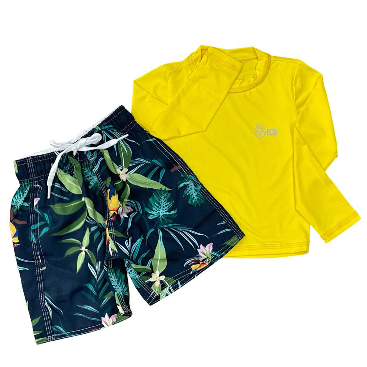 Conjunto Verão Infantil Moda Praia Piscina Proteção Uv50+ (Atacado)