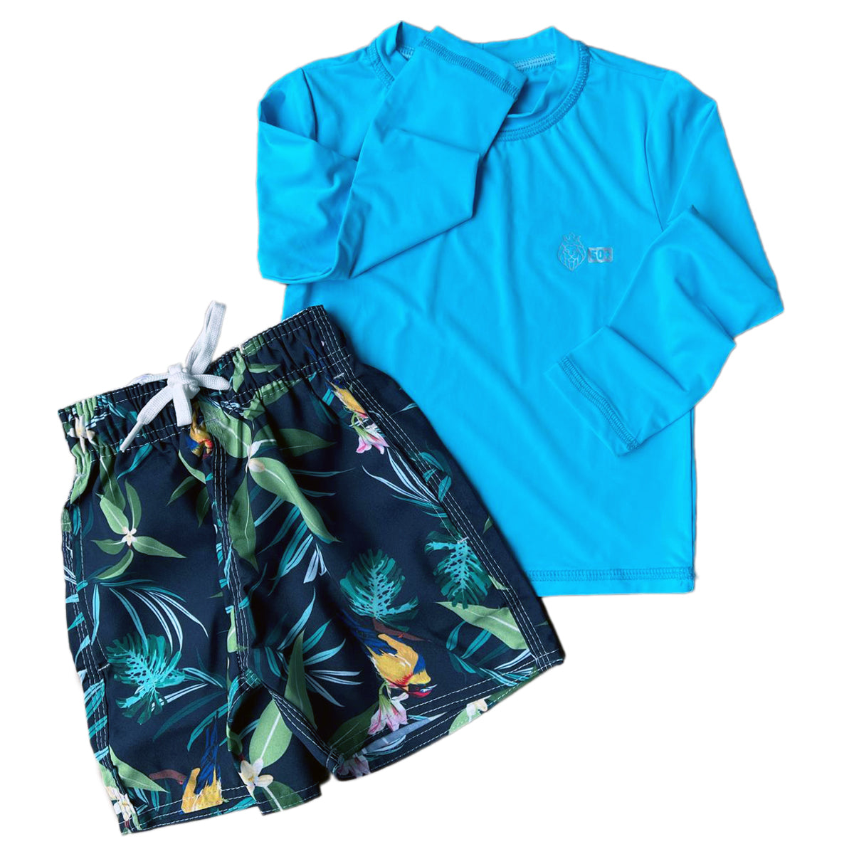 Conjunto Verão Infantil Moda Praia Piscina Proteção Uv50+ (Atacado)