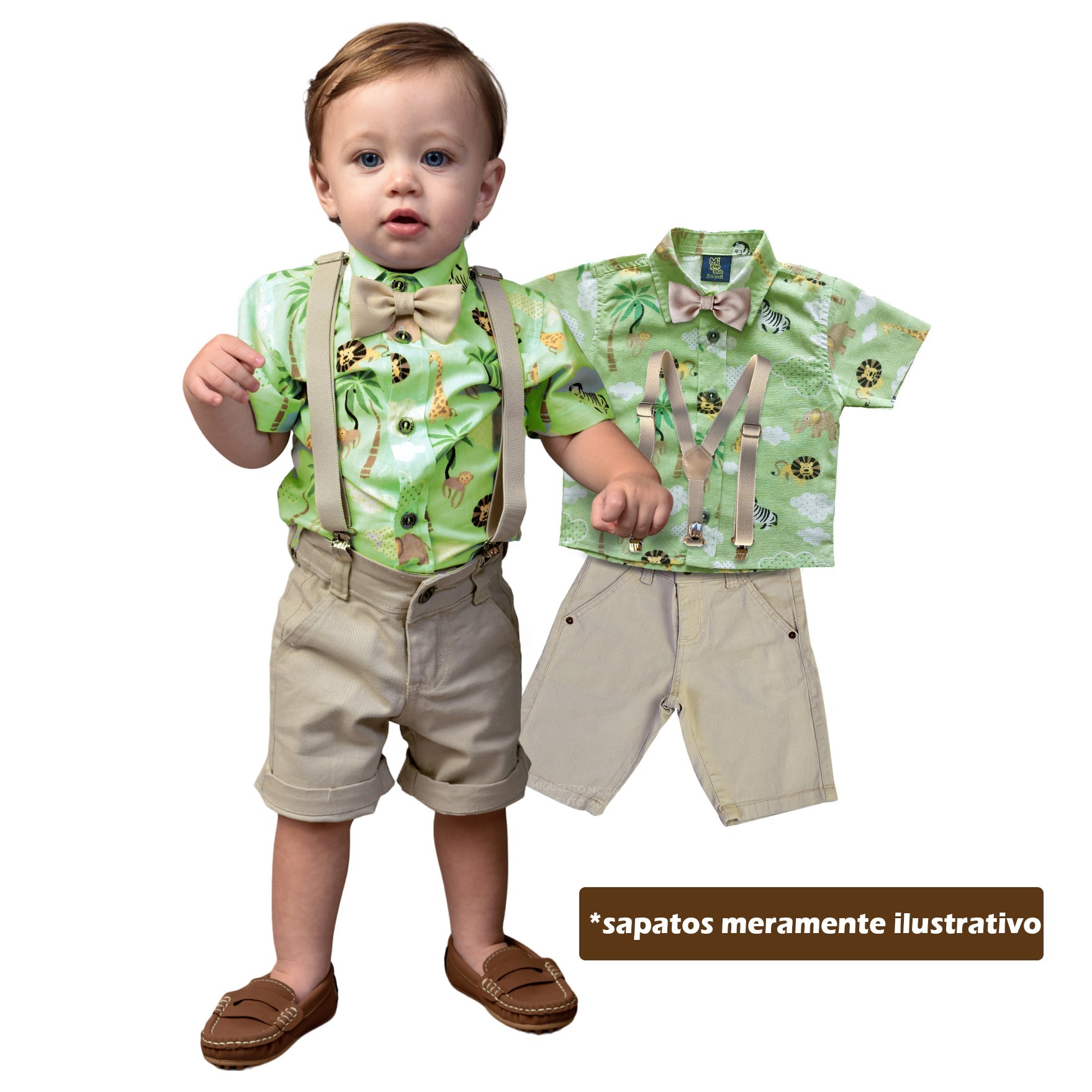 Roupa Festa Infantil Safari Arca De Noé Bege Rei Leão Bebê (Atacado)