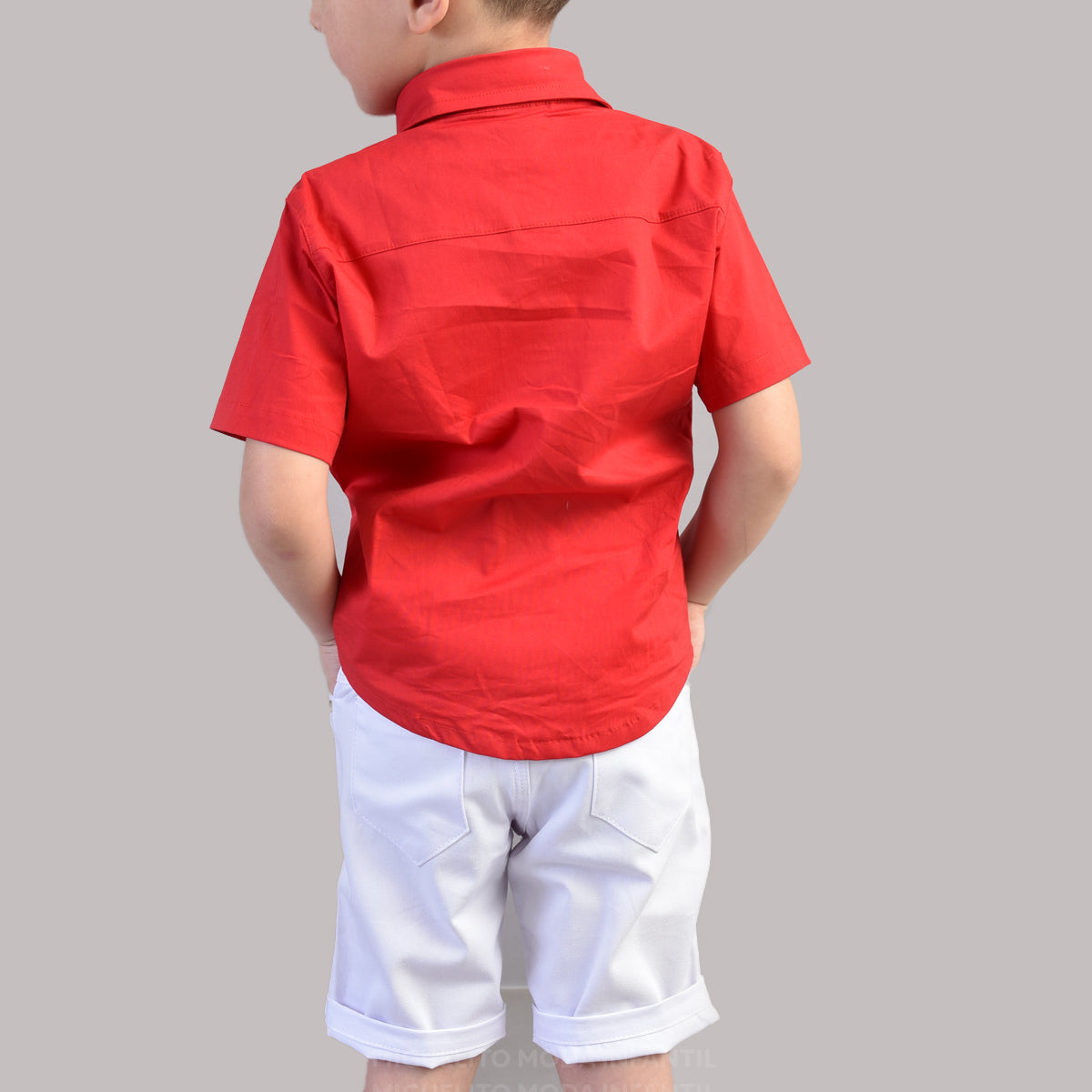Roupa Menino Infantil Comemoração De Natal Ano Novo - Camisa + Bermuda (Atacado)