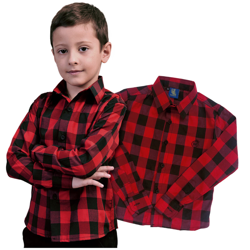 Camisa Xadrez Bebê Menino Várias Cores | 1-4 Anos