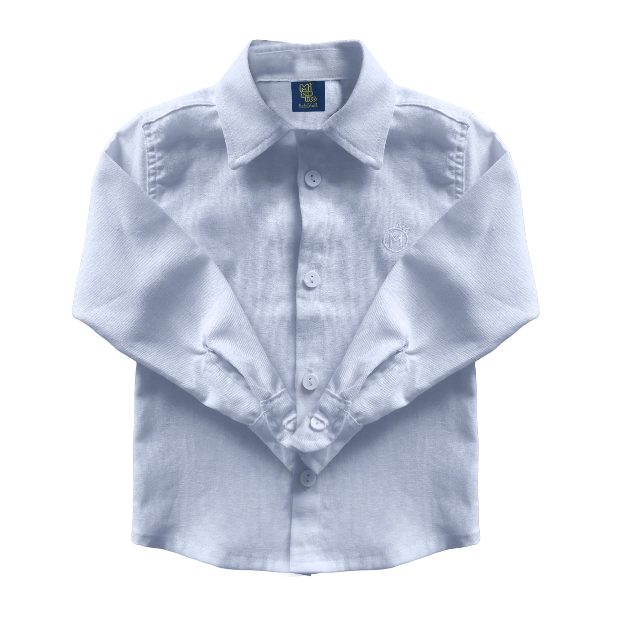 Camisa Linho Infantil Manga Longa Premium Menino Social 2 ao 8 anos