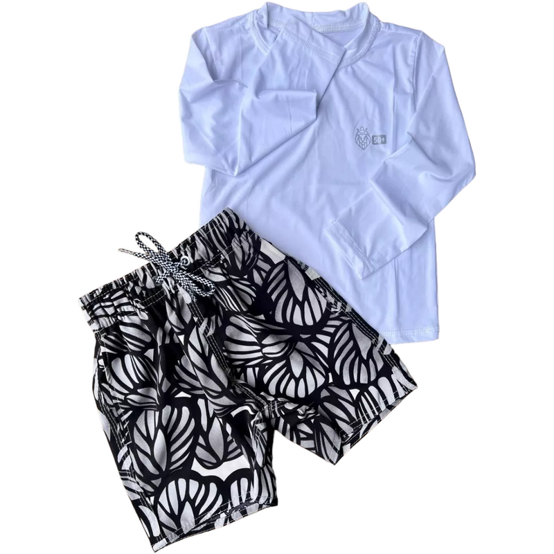 Conjunto Verão Infantil Moda Praia Piscina Proteção Uv50+