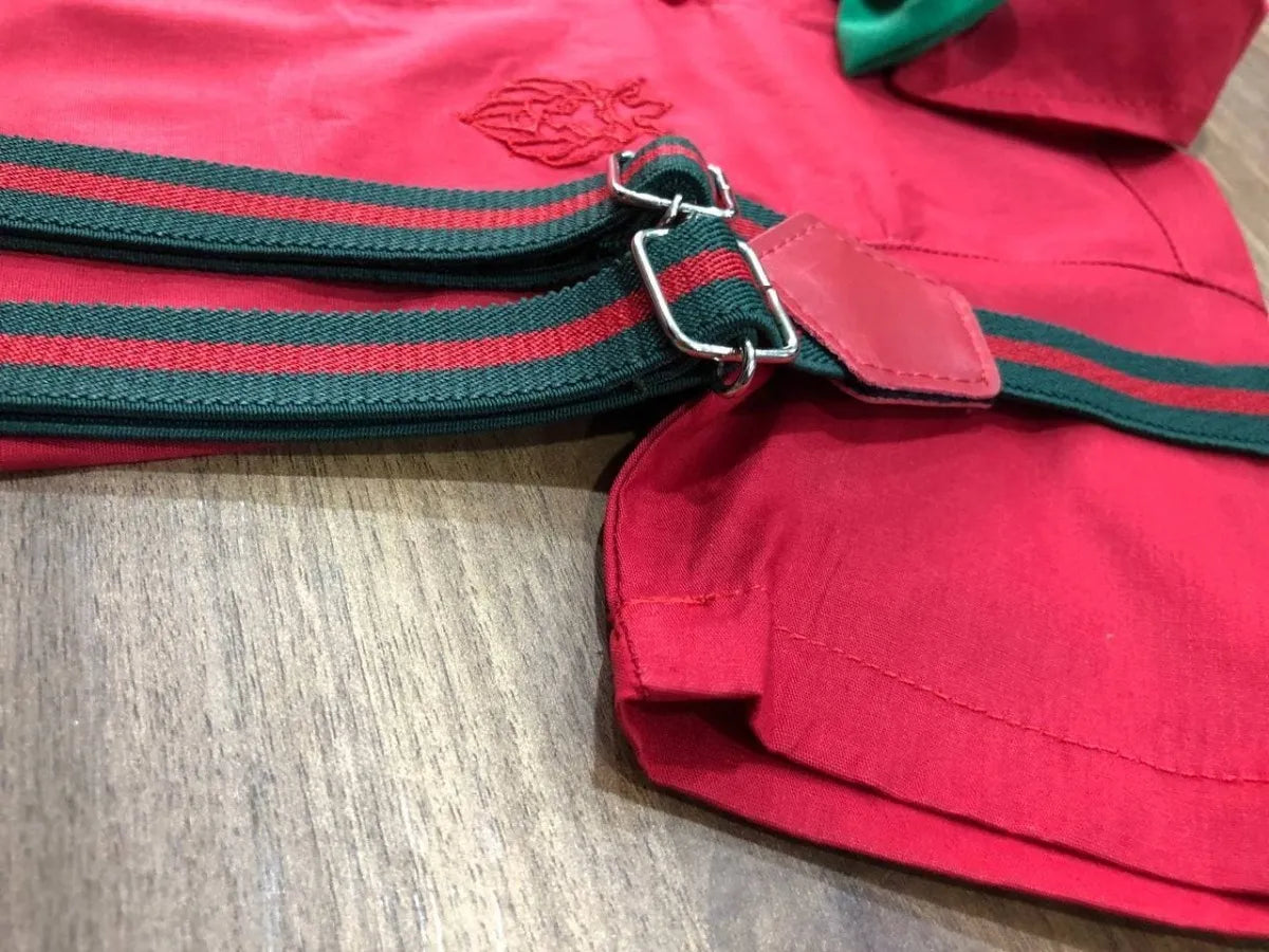 Conjunto Natal Menino Infantil bebê - Camisa Bermuda Gravata (Atacado)