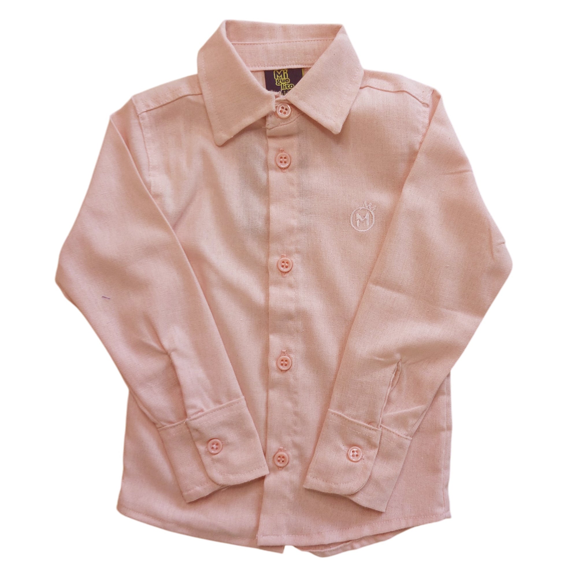 Camisa Linho Infantil Manga Longa Premium Menino Social 2 ao 8 anos