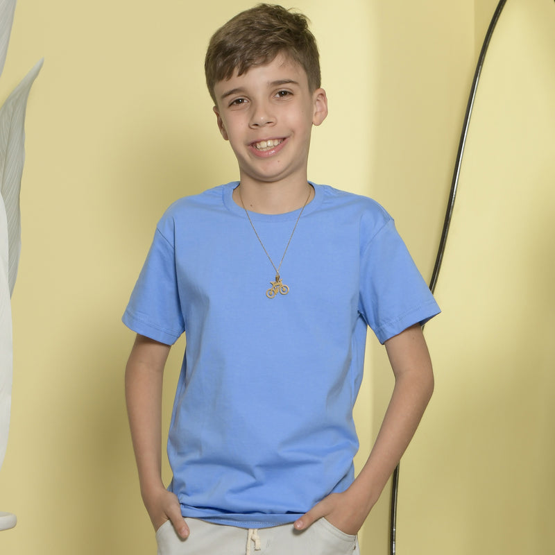 Camiseta Lisa Miguelito Infantil Masculina Meninos Garotos