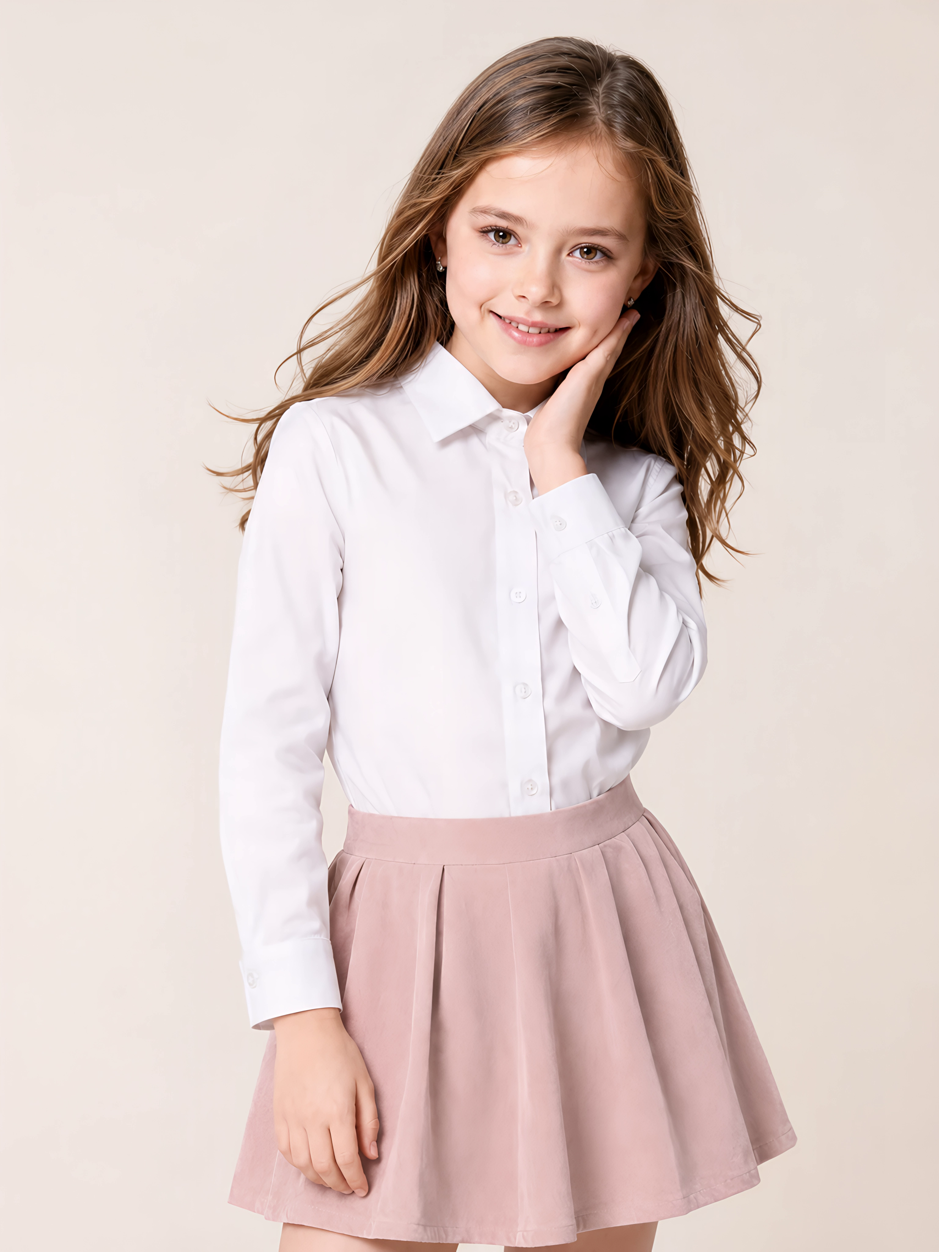 Camisa Social Feminina  Manga Longa