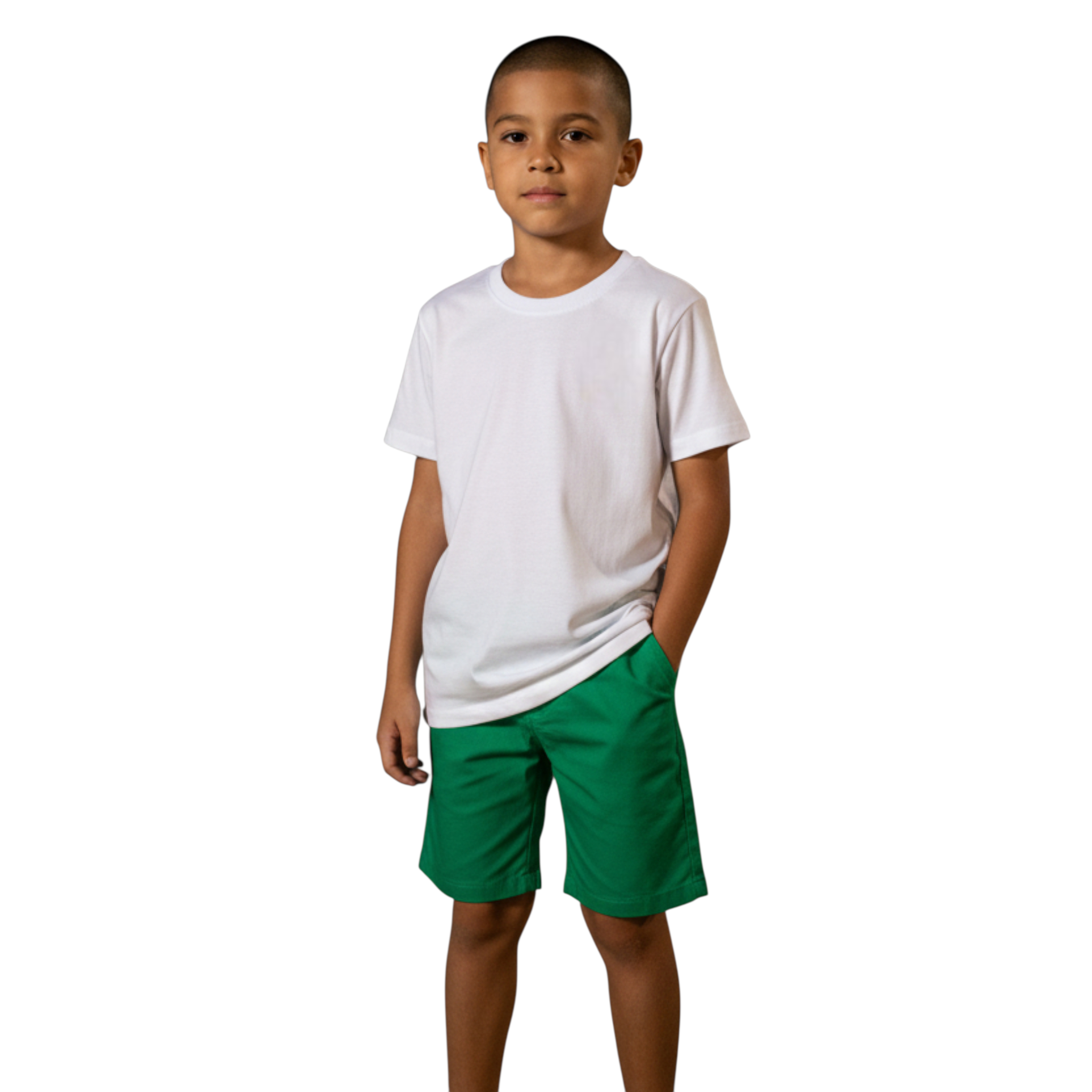Conjunto Infantil Menino Natal camisa básica 2 a 8 anos
