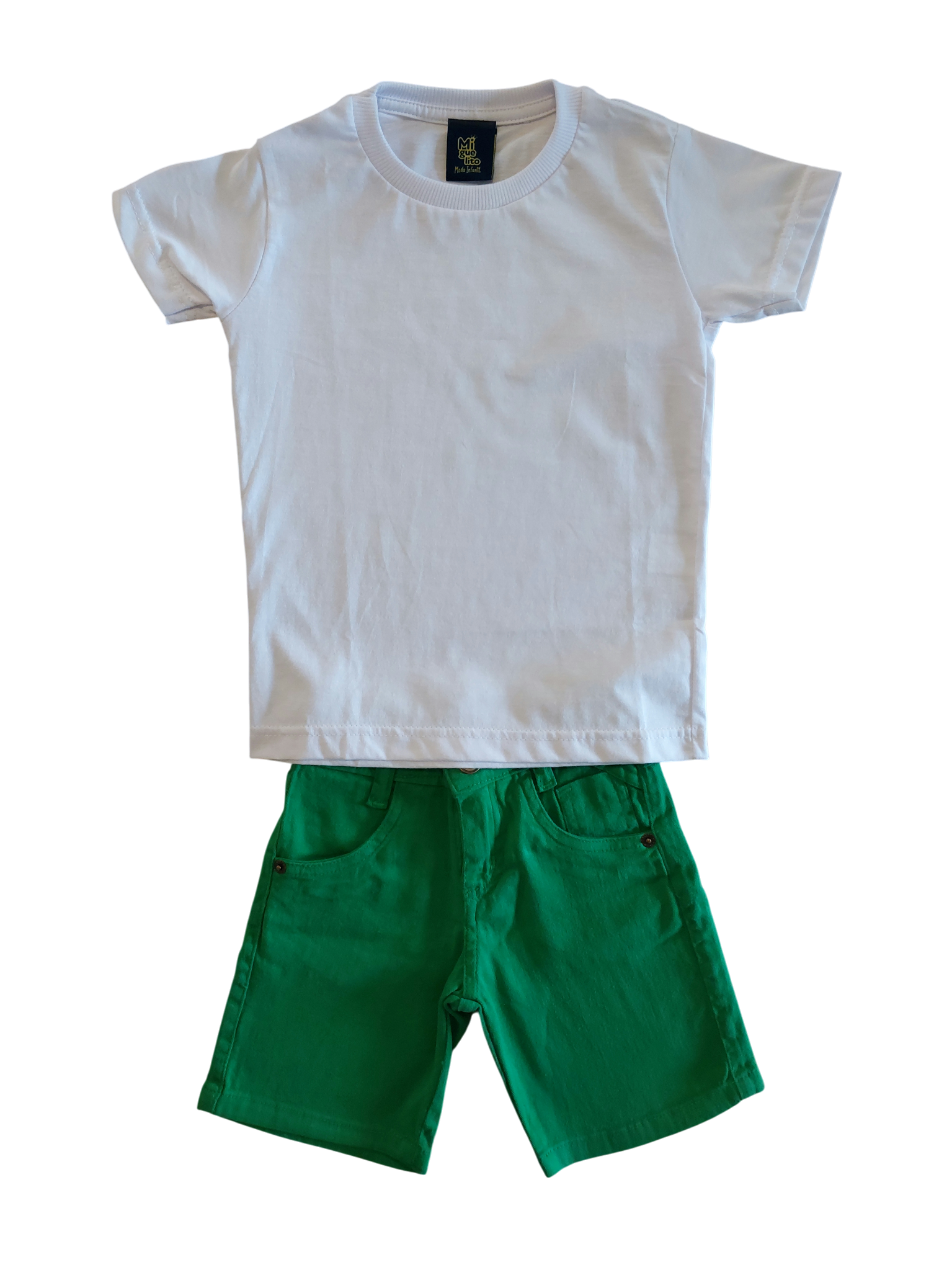 Conjunto Infantil Menino Natal camisa básica 2 a 8 anos