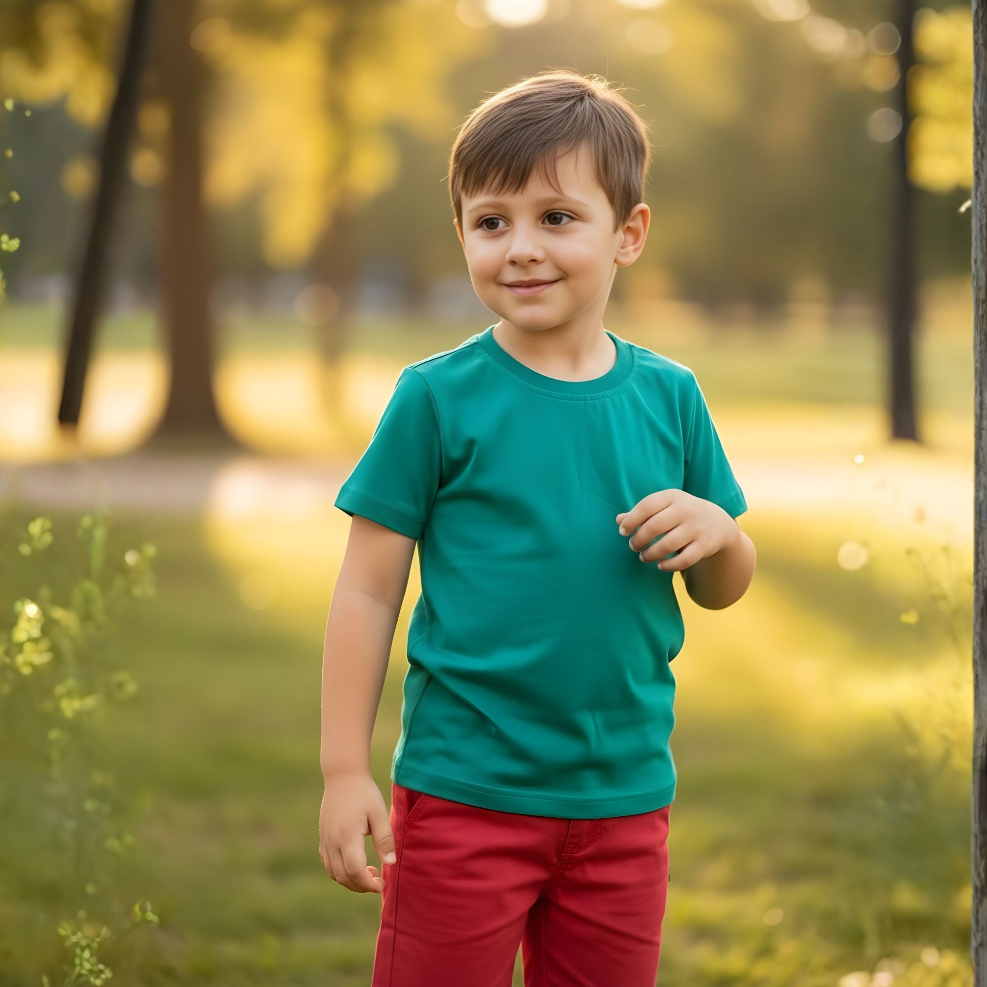 Conjunto Infantil Menino Natal camisa básica 2 a 8 anos
