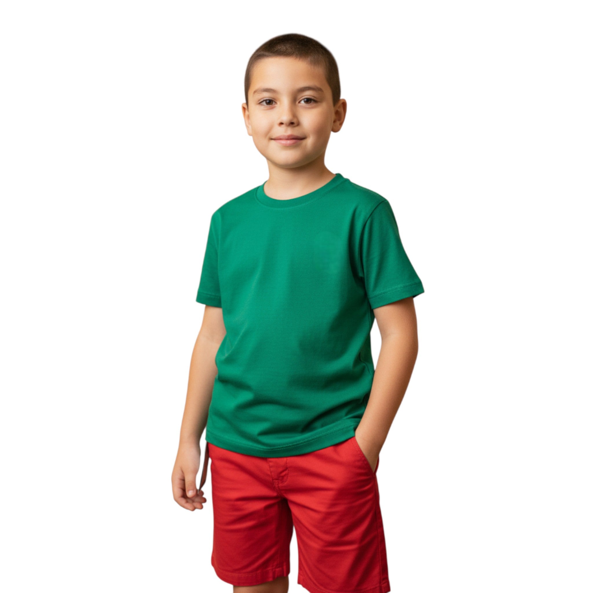 Conjunto Infantil Menino Natal camisa básica 2 a 8 anos