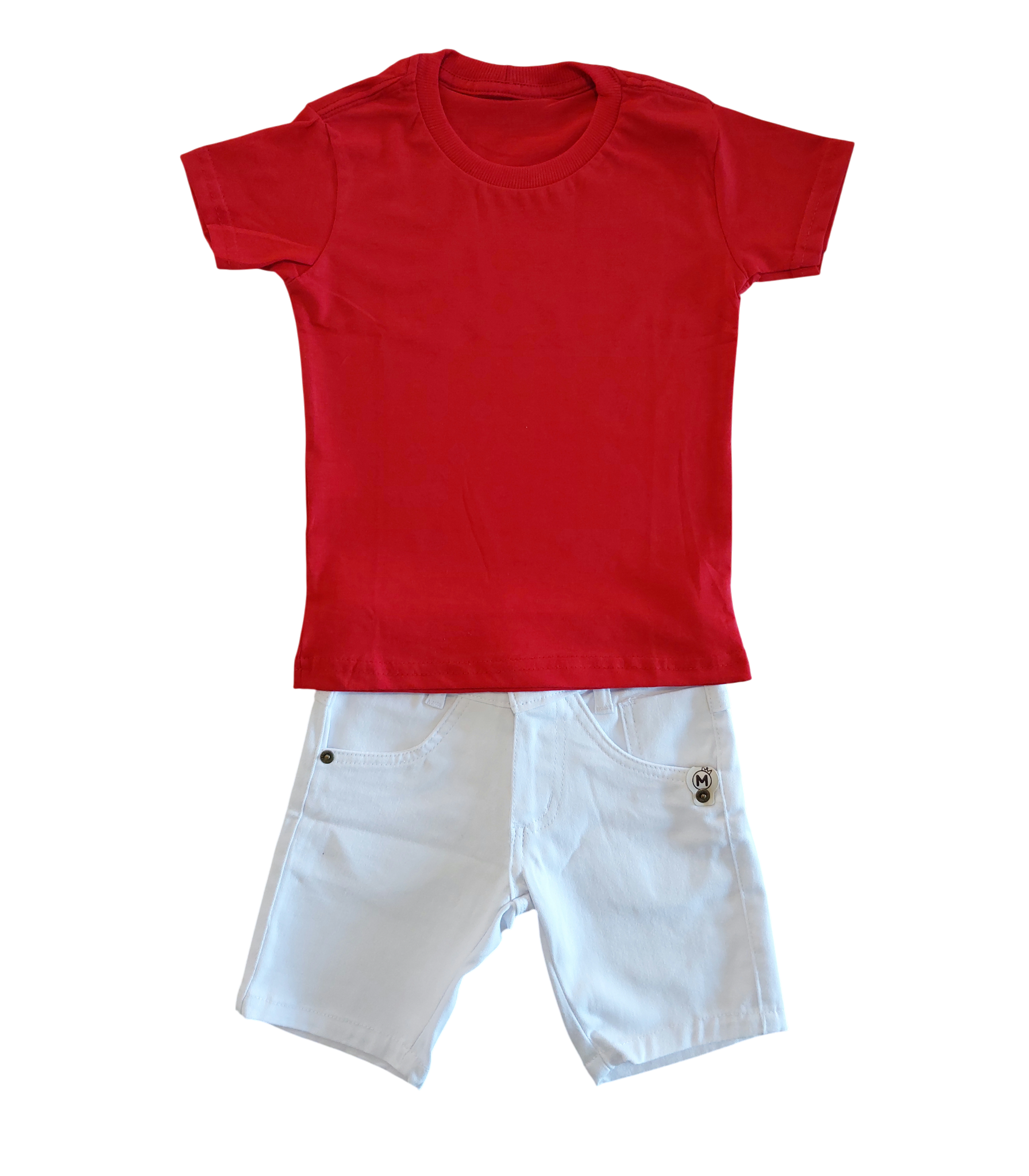 Conjunto Infantil Menino Natal camisa básica 2 a 8 anos