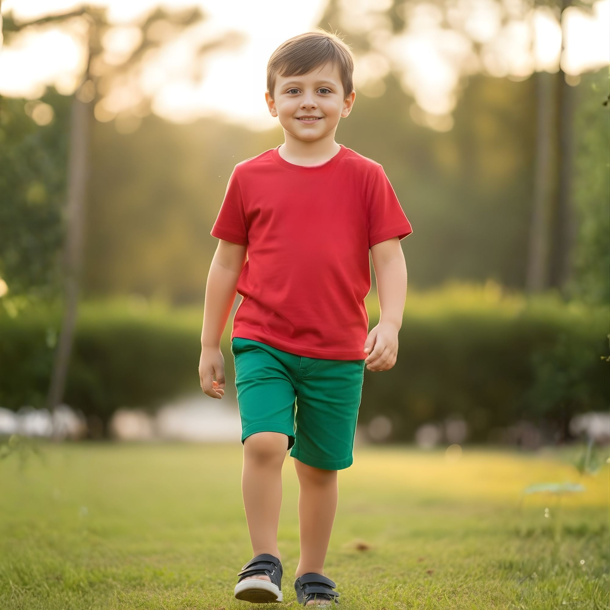 Conjunto Infantil Menino Natal camisa básica 2 a 8 anos